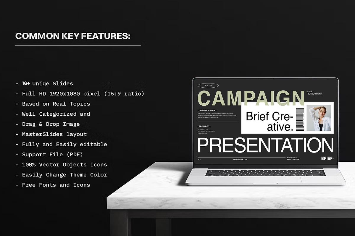 Creative Brief Campaign Presentation, a Presentation Template by NorthPeak (Photo 3 of 11)
