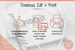 Editable Goal Planner Templates