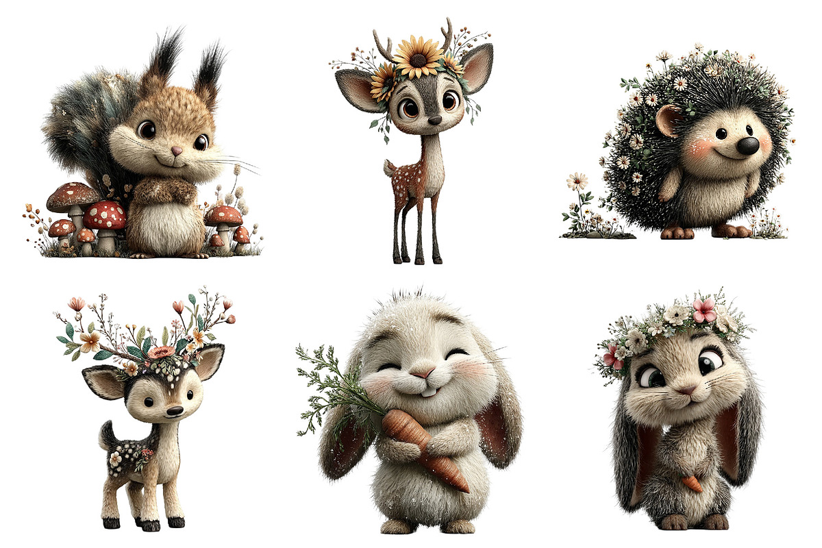 Whimsical Animale Clipart PNG, an Illustration by Daily.Designs (Photo 5 of 5)