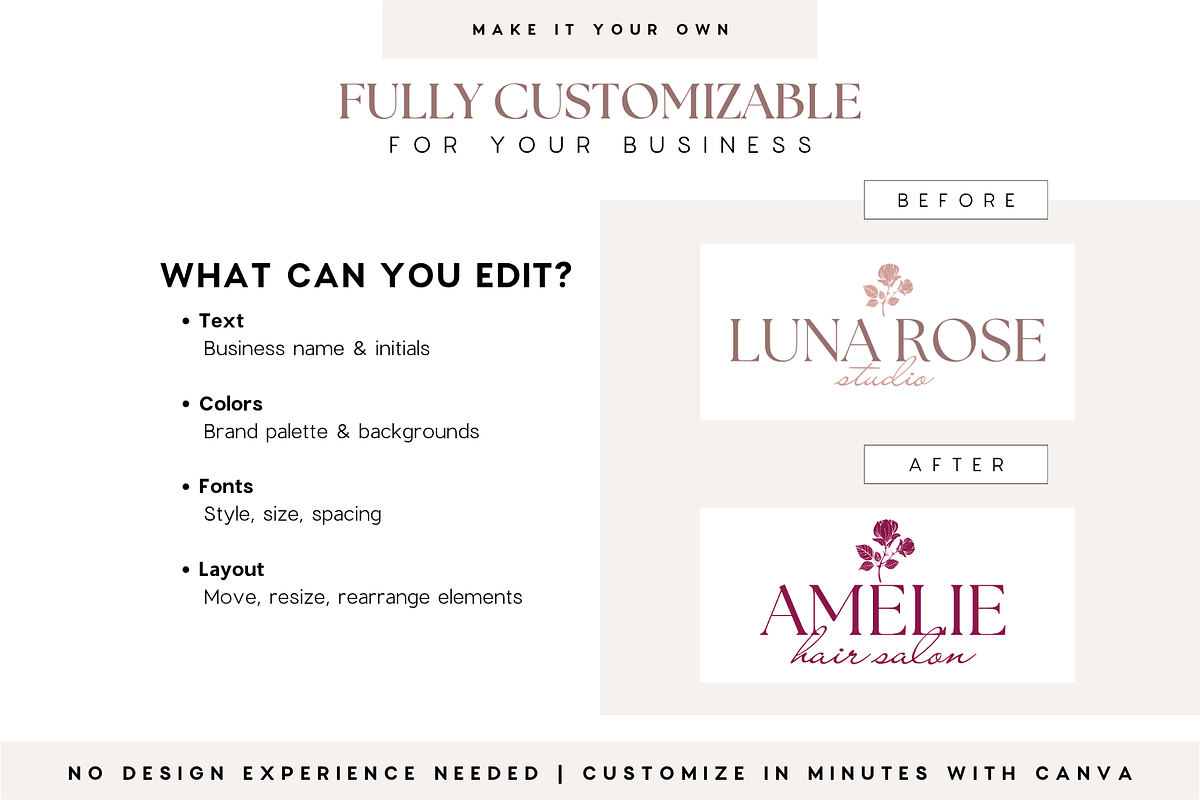 Floral Boutique Canva Logo Kit, a Branding & Logo Template by BrandhavenStudio (Photo 7 of 9)