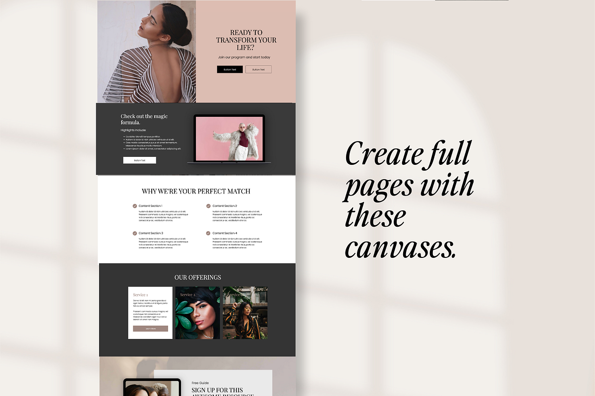 50 Showit Canvas Add-Ons, a Websites & App Template by Amanda Pena Design (Photo 9 of 13)