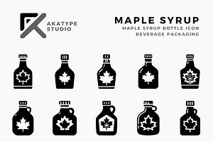 Maple Syrup Icon, a Solid Icon by Akatype Studio