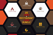 20 Cafe & Restaurent Logo Bundle, a Branding & Logo Template by CraftingStudio (Thumbnail 1 of 11)