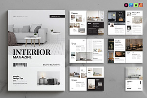 Interior Design Magazine Template, a Magazine Template by NorthPeak