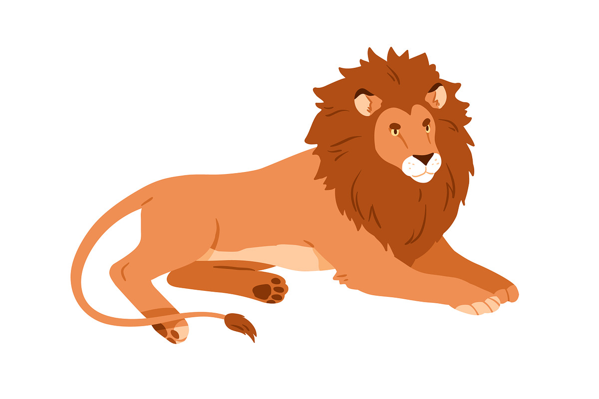 Cartoon lion from African jungle set, an Animal Illustration by Good Studio (Photo 4 of 10)