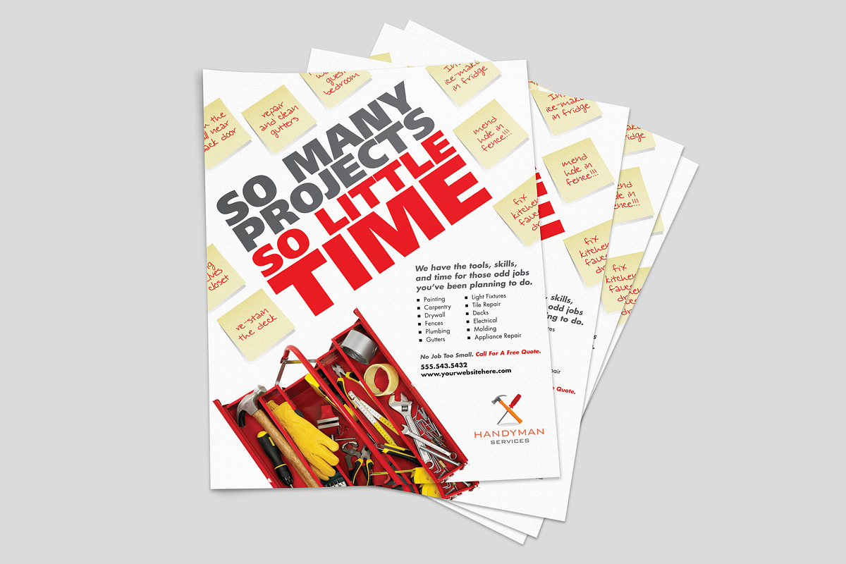 Handyman Flyer Template, a Flyer Template by StockLayouts (Photo 2 of 3)