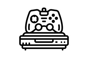Consoles game black icon, an Outline Icon by Creative priyanka