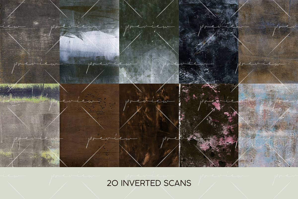 40 Cool Textures, Gelli Scans