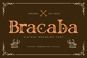 Bracaba - Vintage Decorative Font, a Serif Font by Pandeka Studio (Thumbnail 1 of 9)