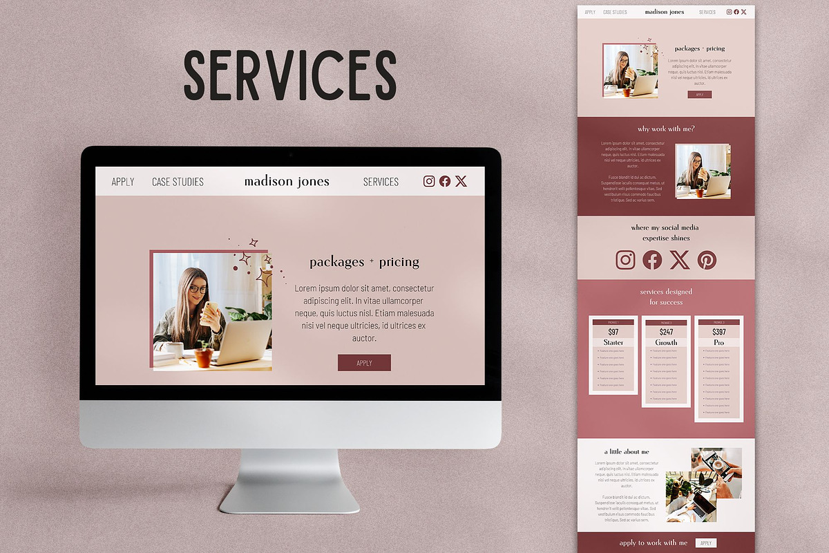 Social Media Manager Canva Website, a Websites & App Template by Made by Melody (Photo 8 of 12)