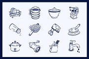 Kitchen Doodle Icon, an Outline Icon by Vectors Market (Thumbnail 5 of 9)