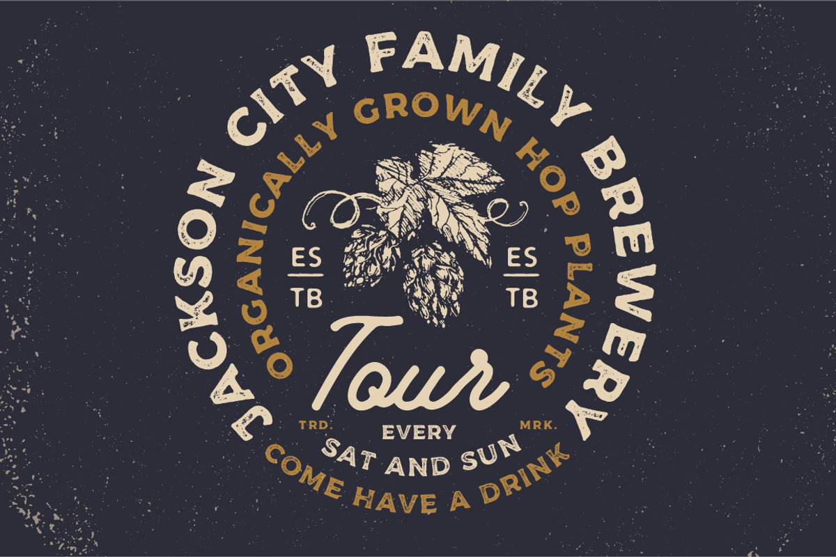 10 Vintage Americana Logos, a Branding & Logo Template by Chad Alan Steinborn (Photo 9 of 10)