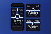 Navy Winter Music Fest Flyer Set, a Flyer Template by graphicook (Thumbnail 5 of 6)