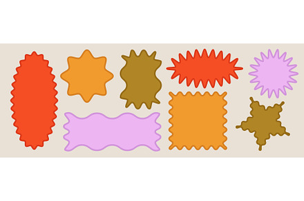 Scallop shape frames set, an Illustration by art PVP - market