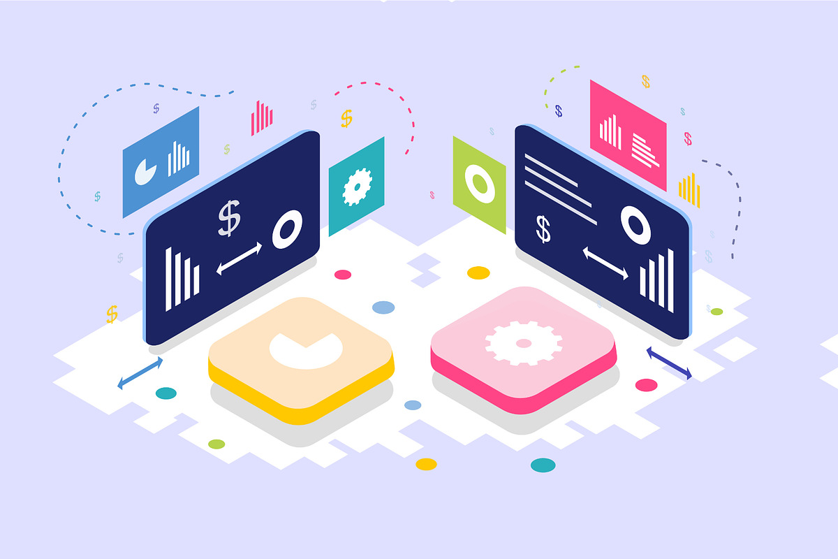 Business isometric bundle set, a Finance Illustration by foxndeer (Photo 4 of 4)