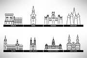 40 World Famous Vector Landmarks, an Outline Icon by Kursat Unsal (Thumbnail 5 of 6)