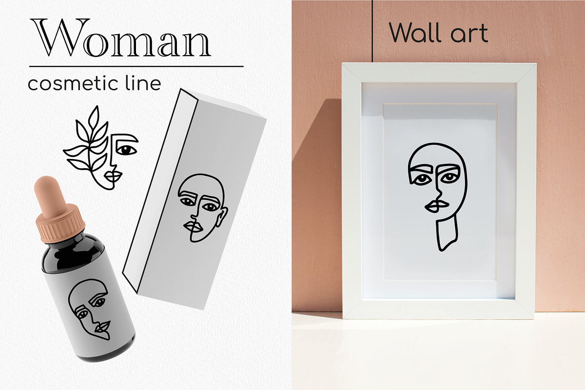 One line art woman face SVG, an Illustration by Anntre (Photo 5 of 5)