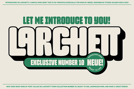 SG - LARCHETT, a Sans Serif Font by Studio Gulden