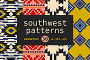 30 Southwestern Navajo Patterns Pack, a Pattern Graphic by Katrinelly (Thumbnail 1 of 15)