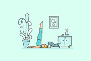 Set of Yoga Practice Illustrations, a Healthcare Illustration by tetiana.svirska (Thumbnail 3 of 6)