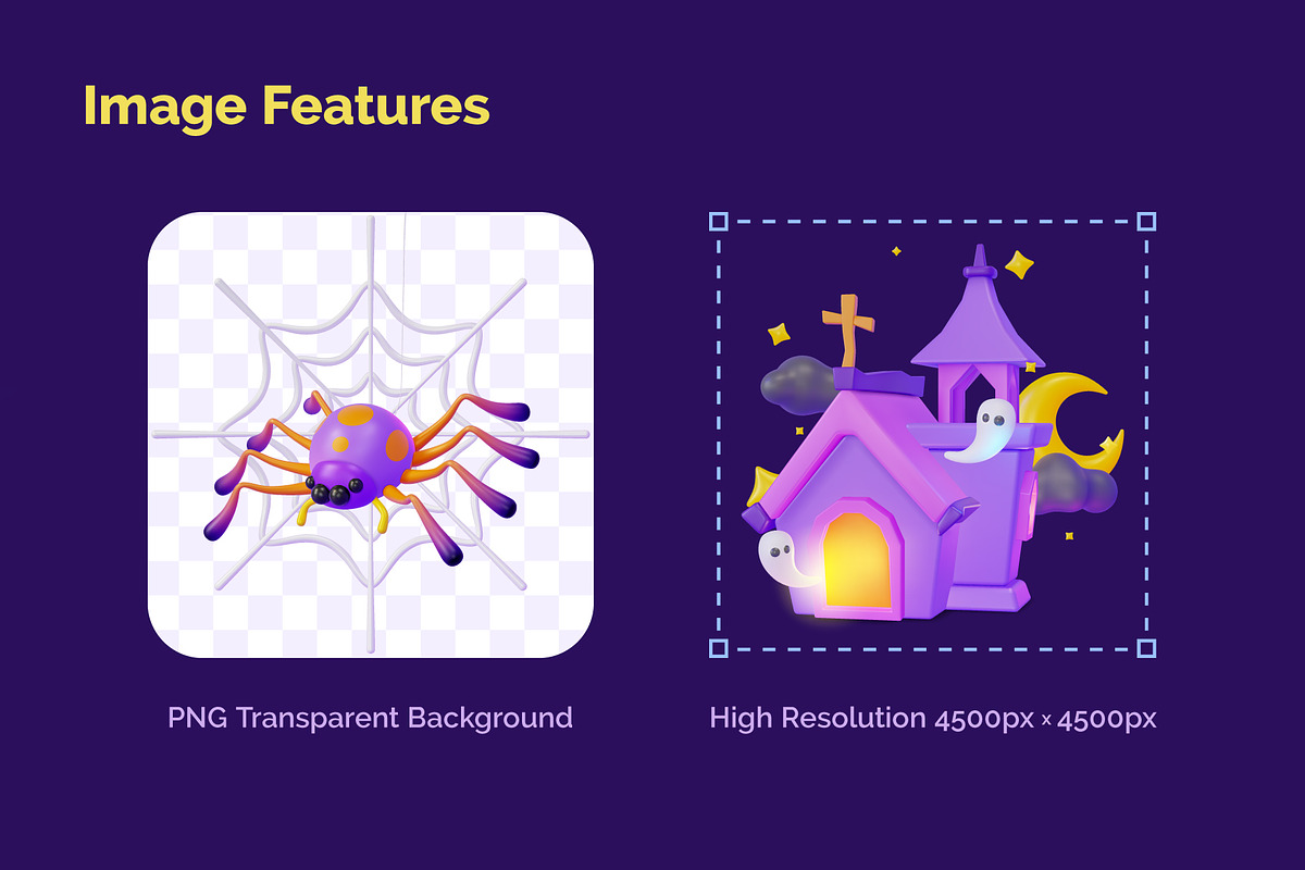 Spooky 3D Halloween Illustration Set, an Object 3D Model by 35lab (Photo 4 of 6)