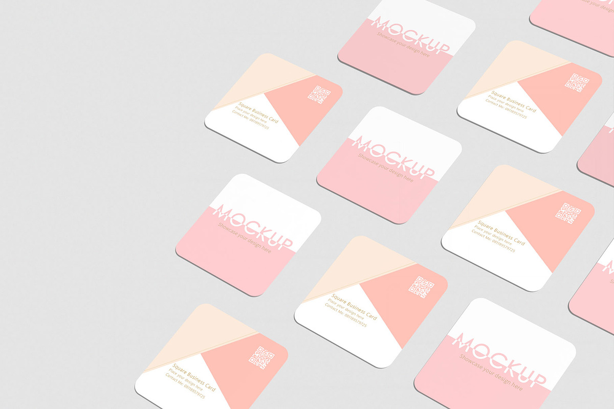 Square Business Card Mock-up, a Books & Magazine Mockup by pixiegraphics (Photo 9 of 15)