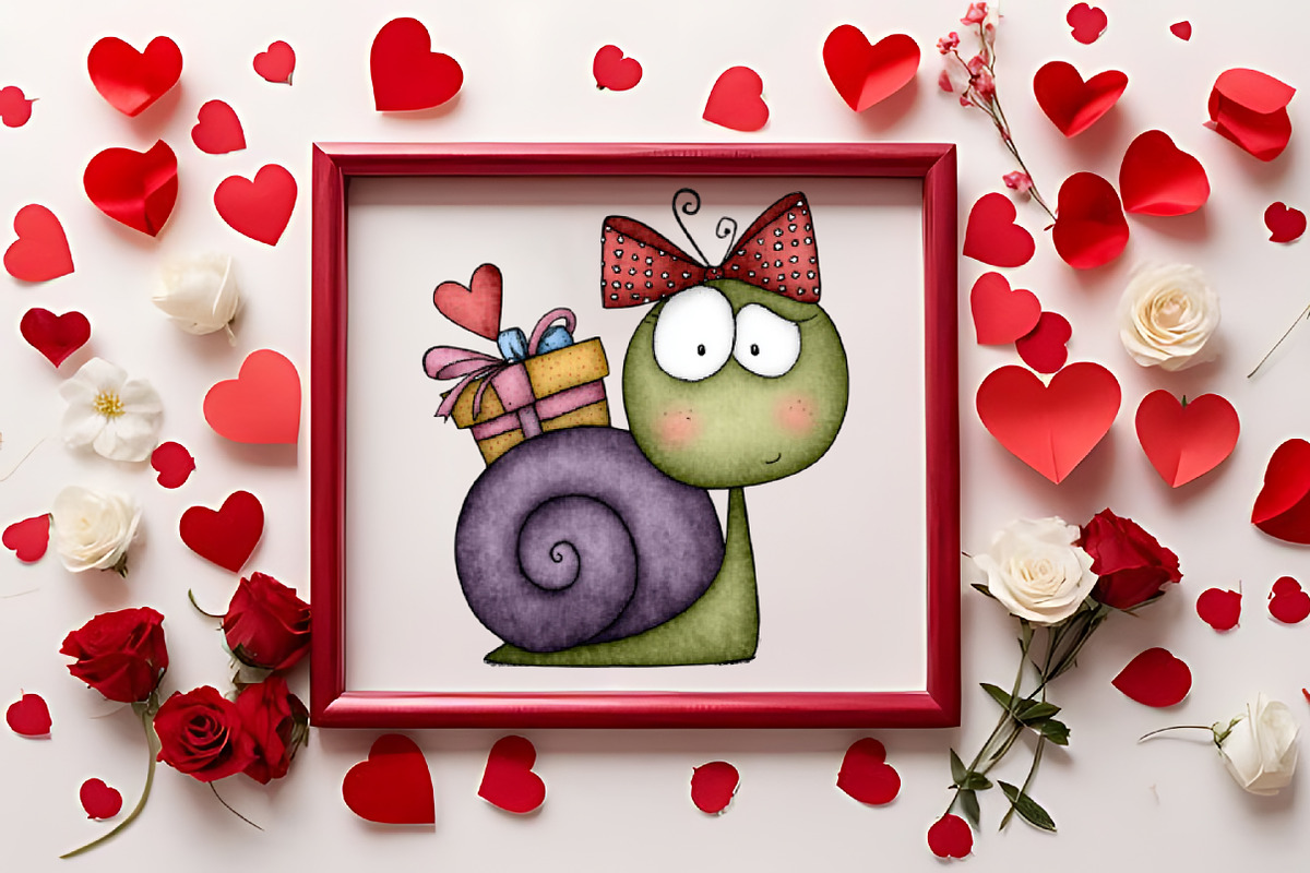 Christmas Cartoon Snail Clipart, an Illustration by RobertsArt (Photo 5 of 7)