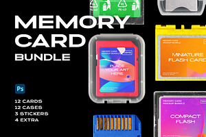 Memory Card Mockup Template SD