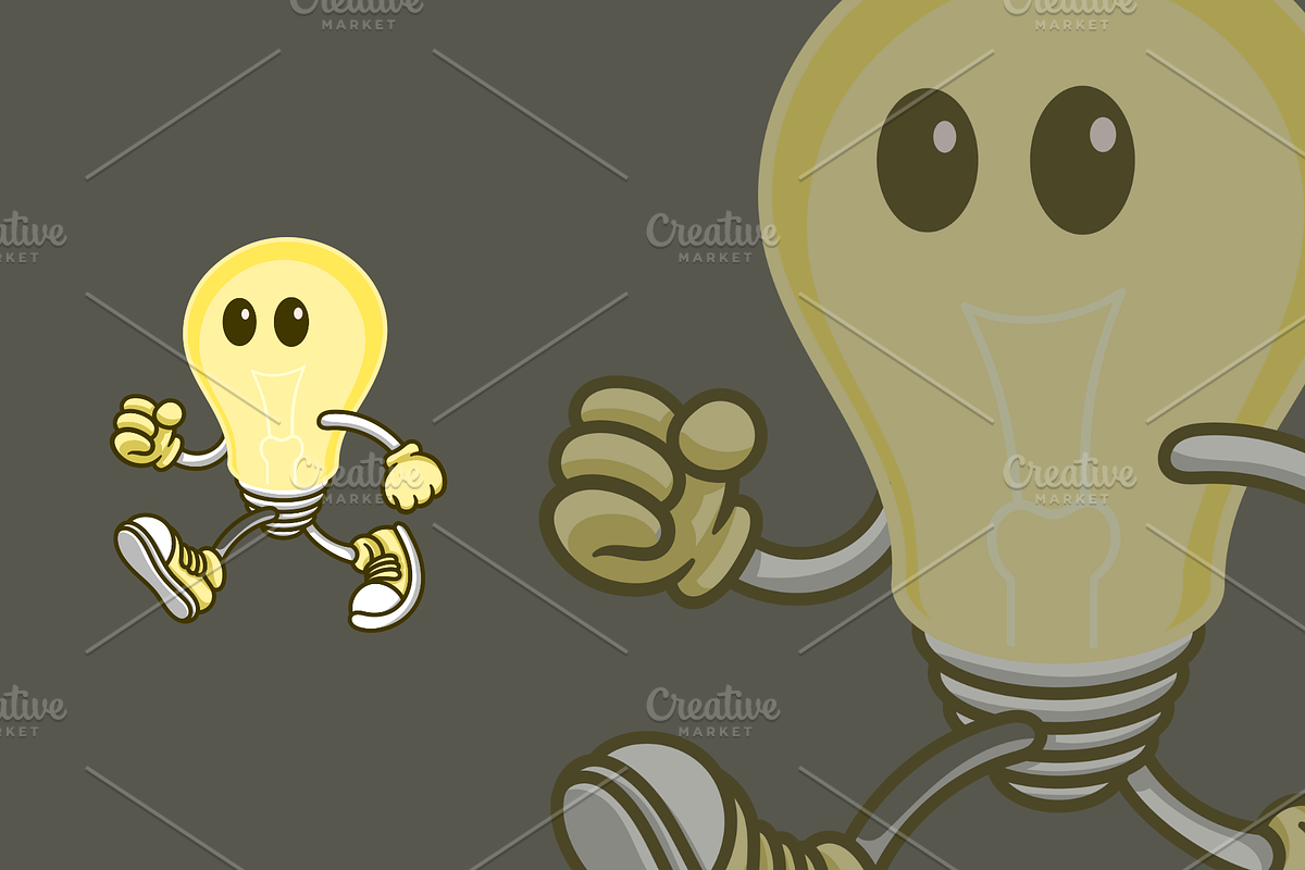 cute light bulb mascot cartoon, an Education Illustration by garistipis (Photo 2 of 2)