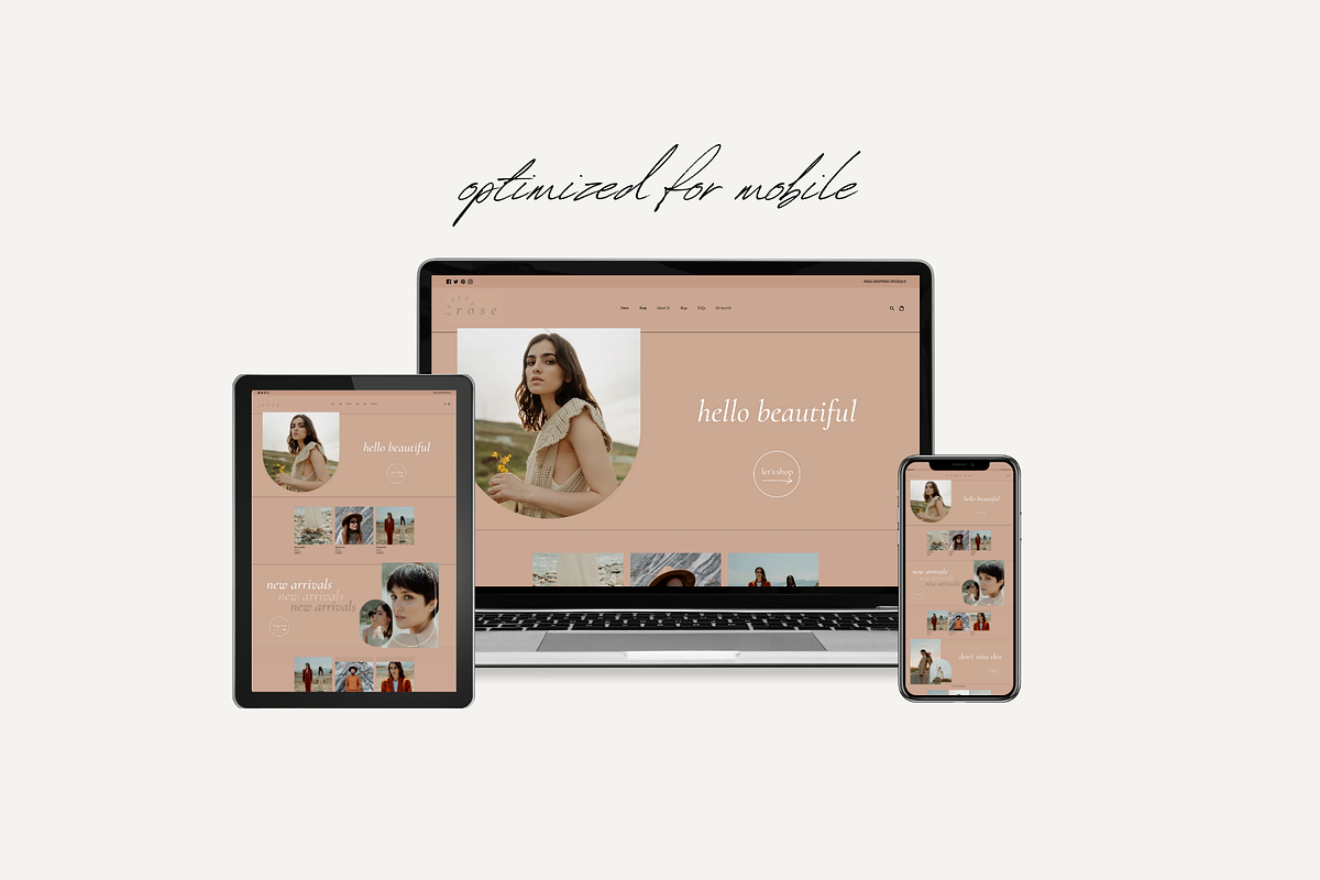 Minimal Shopify Theme | Desert Rose, a Templates & Theme by Easy Website Themes (Photo 6 of 8)