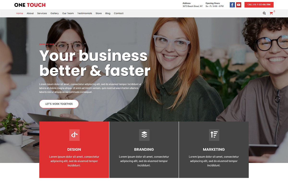 Multi-Purpose WordPress Theme - OneTouch