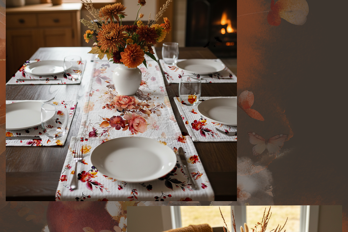Watercolor autumn flowers bundle art, a Decorative Illustration by Edith’s World (Photo 7 of 9)