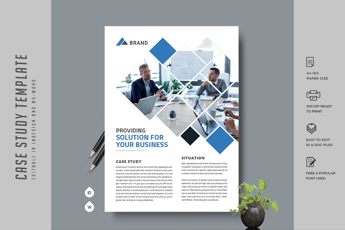 541. Case Study Template, a Stationery Template by CreativeRezwan (Photo 1 of 3)