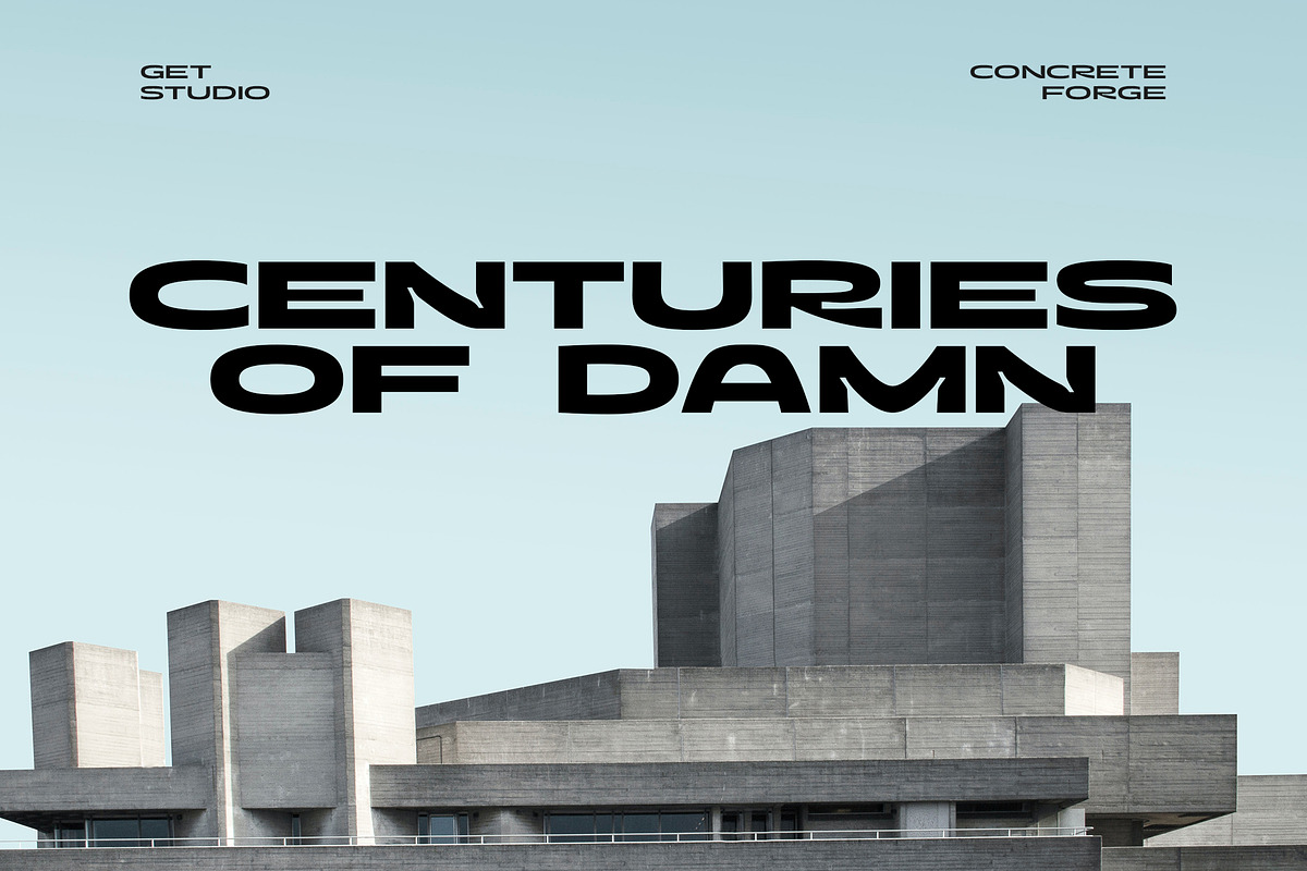 Concrete Forge Extended Typeface, a Sans Serif Font by Get Studio (Photo 4 of 9)