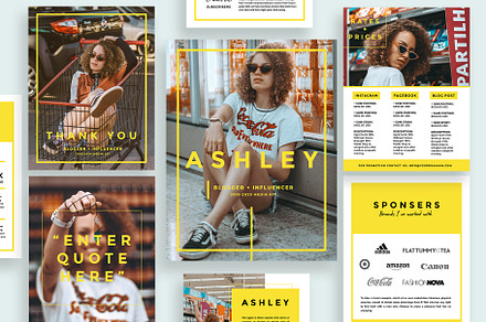 Influencer & Blogger Media Kit - V2, a Magazine Template by SheMadeStudio