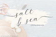 Salt and Sea Calligraphy Font, a Handwritten Font by Beck McCormick (Thumbnail 1 of 10)