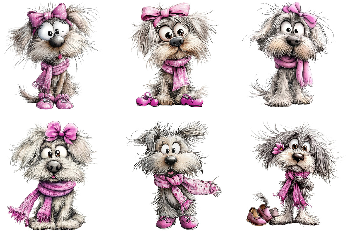 Funny  Crazy Dog Clipart, an Illustration by DreamArtGraphic (Photo 2 of 5)