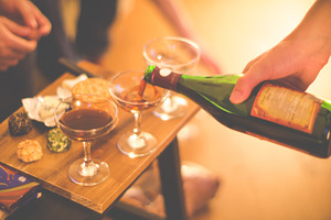 Serving wine