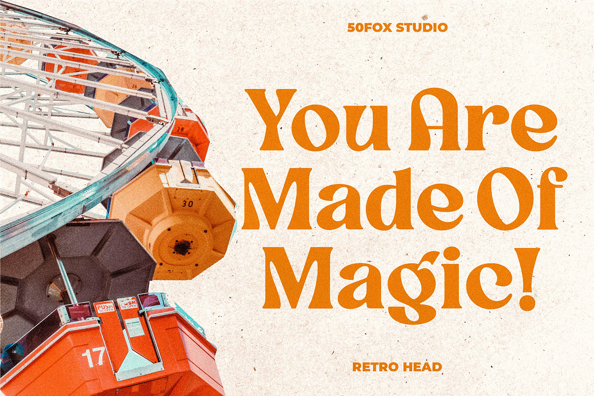 Retro Head Classy Retro Typeface, a Serif Font by 50Fox (Photo 18 of 18)
