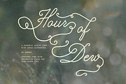 Hour of Dew | Romantic Swash Script, a Script Font by AnMark (Thumbnail 1 of 17)