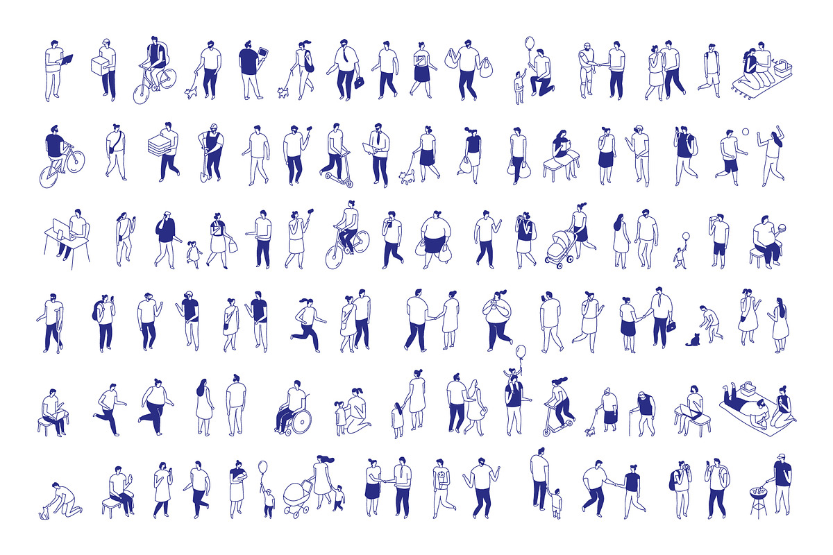 150+ Isometric Line People Set, a Person Illustration by Vector_Art (Photo 16 of 16)