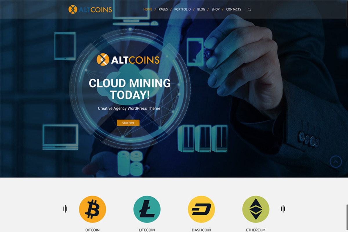 AltCoins Crypto WordPress Theme, a WordPress Template by cwsthemes (Photo 5 of 5)
