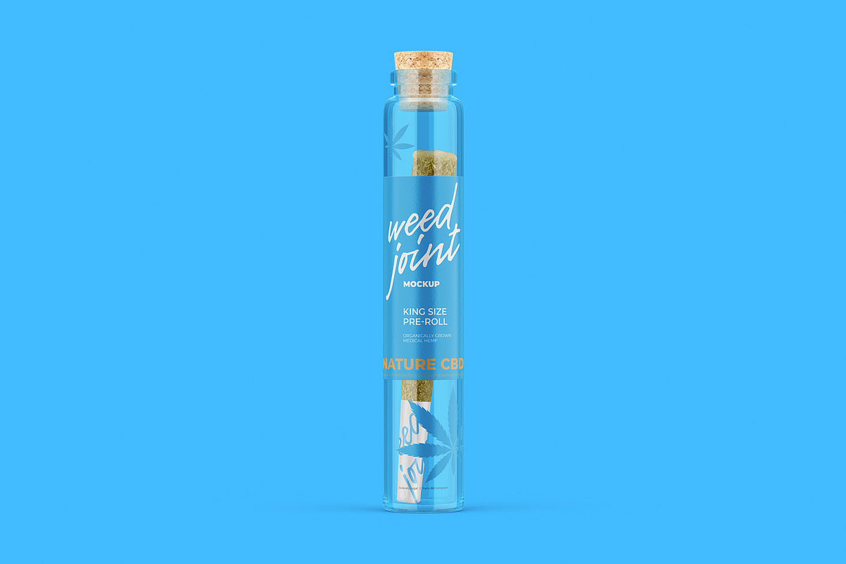 Weed Joint in Glass Tube Mockup, a Product Mockup by easymock 2 (Photo 5 of 12)