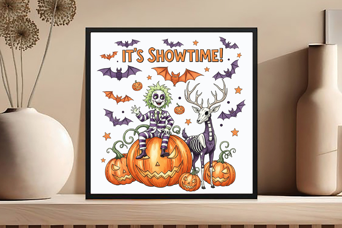 It’s Showtime PNG  Funny Halloween, an Illustration by DreamCafeArt (Photo 5 of 7)