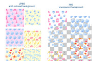 Summer Beach Seamless Pattern, a Decorative Illustration by Oleksandra Illustrates (Thumbnail 3 of 11)