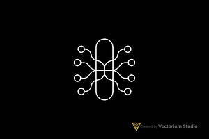 Circuit Node Abstract Logo, a Branding & Logo Template by Vectorium Studio