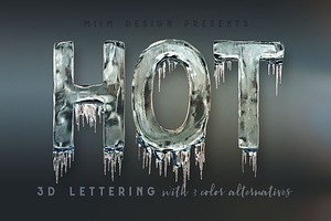 Ice Cold - 3D Lettering