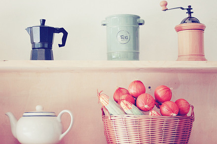 Italian Coffee Maker And Flower preview 3