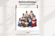 Witch Poison Bottles Scary Halloween, a Seasonal Illustration by Rabbit Heart (Thumbnail 8 of 10)