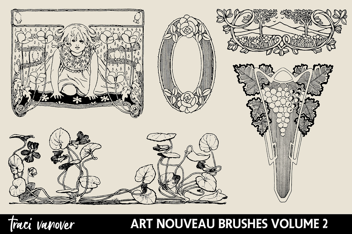 Art Nouveau Frames & Ornaments Vol 2 preview 7